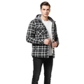 Herren Kapuzen-Flanelljacke mit Sherpa-Futter – Warme Winter-Karohemdjacke