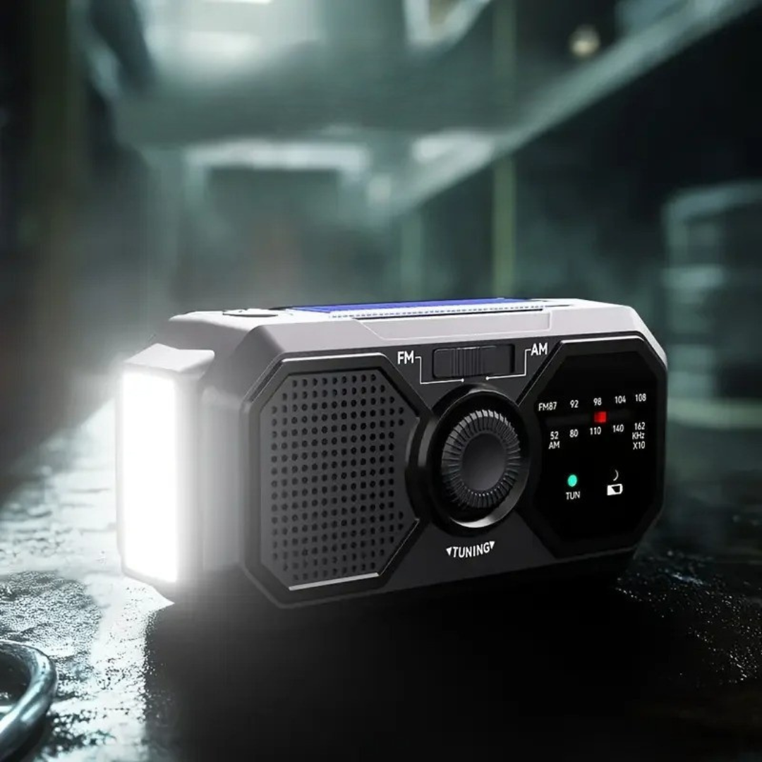 Auralight Tragbares Solar-Kurbel-Radio