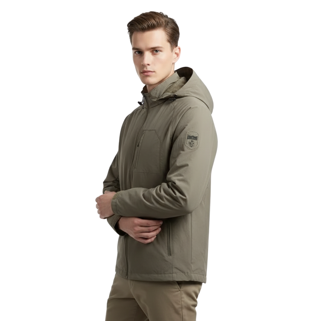 Wasserdichte Softshell-Taktikjacke für Herren – Outdoorjacke mit Kapuze