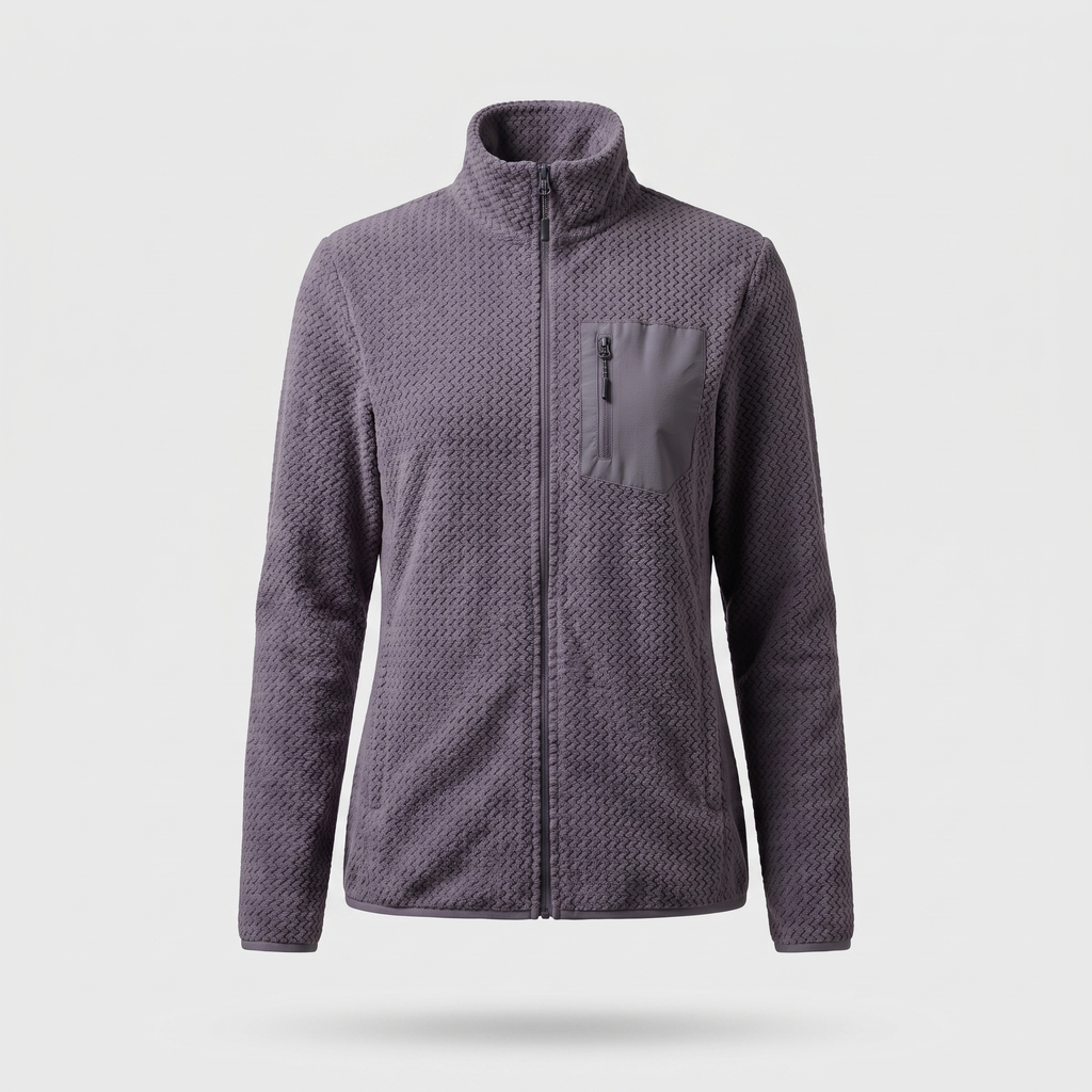 Damen-Fleecejacke mit durchgehendem Reißverschluss – für Wandern