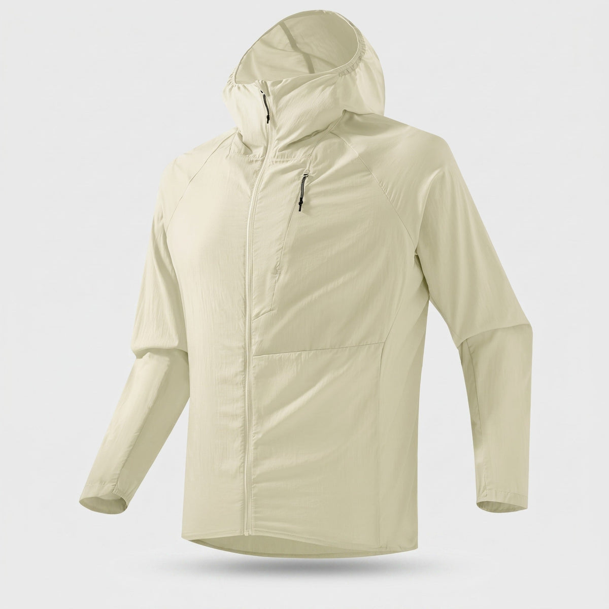 Herren Windbreaker leicht und faltbar – Jacke mit Kapuze, UPF 50+