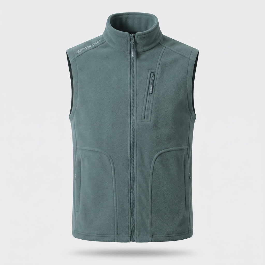 Herren Fleece-Weste mit vielen Taschen – Bodywarmer für Wandern und Outdoor