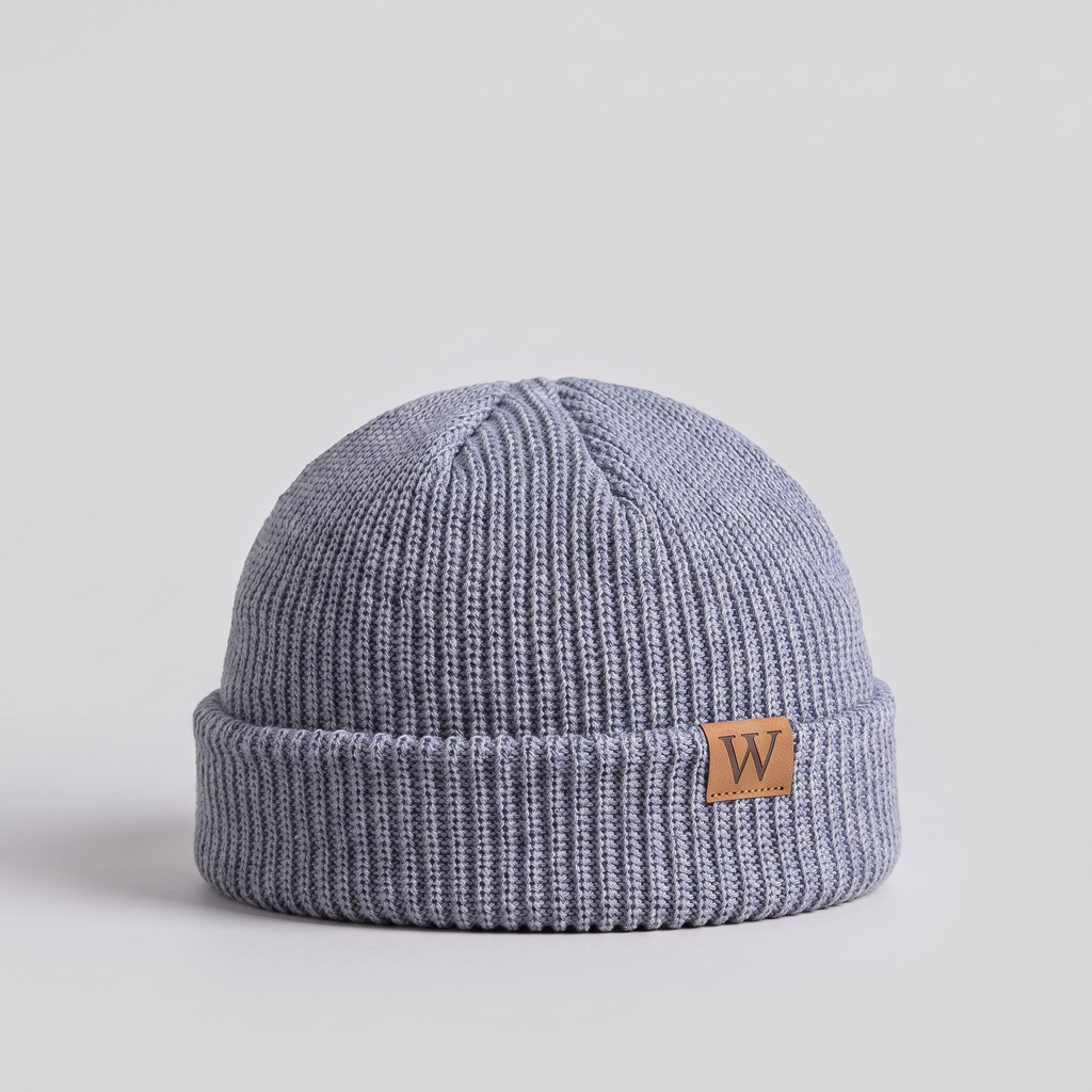 Beanie-Mütze gerippt – Fischermütze mit Umschlag für den Winter