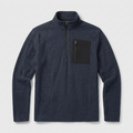 Herren Quarter-Zip-Pullover – strukturiertes Fleece-Midlayer mit Brusttasche