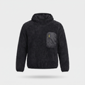 Fleece-Hoodie – Sherpa-Pullover als Midlayer mit Zip-Tasche
