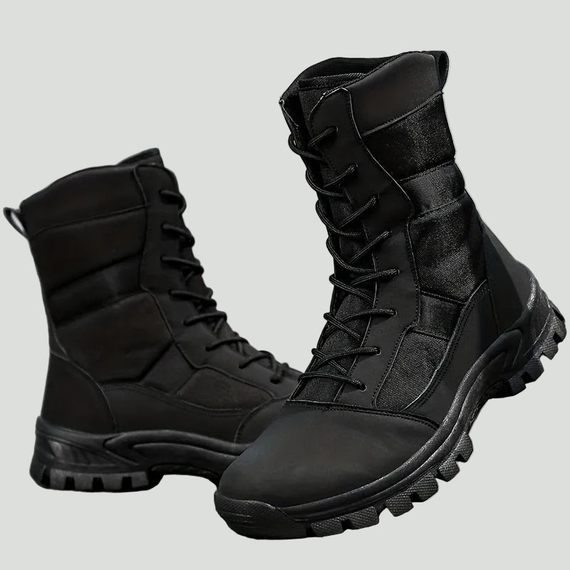Herren Camouflage-Wanderstiefel hoch geschnitten – atmungsaktiv mit Schnürung