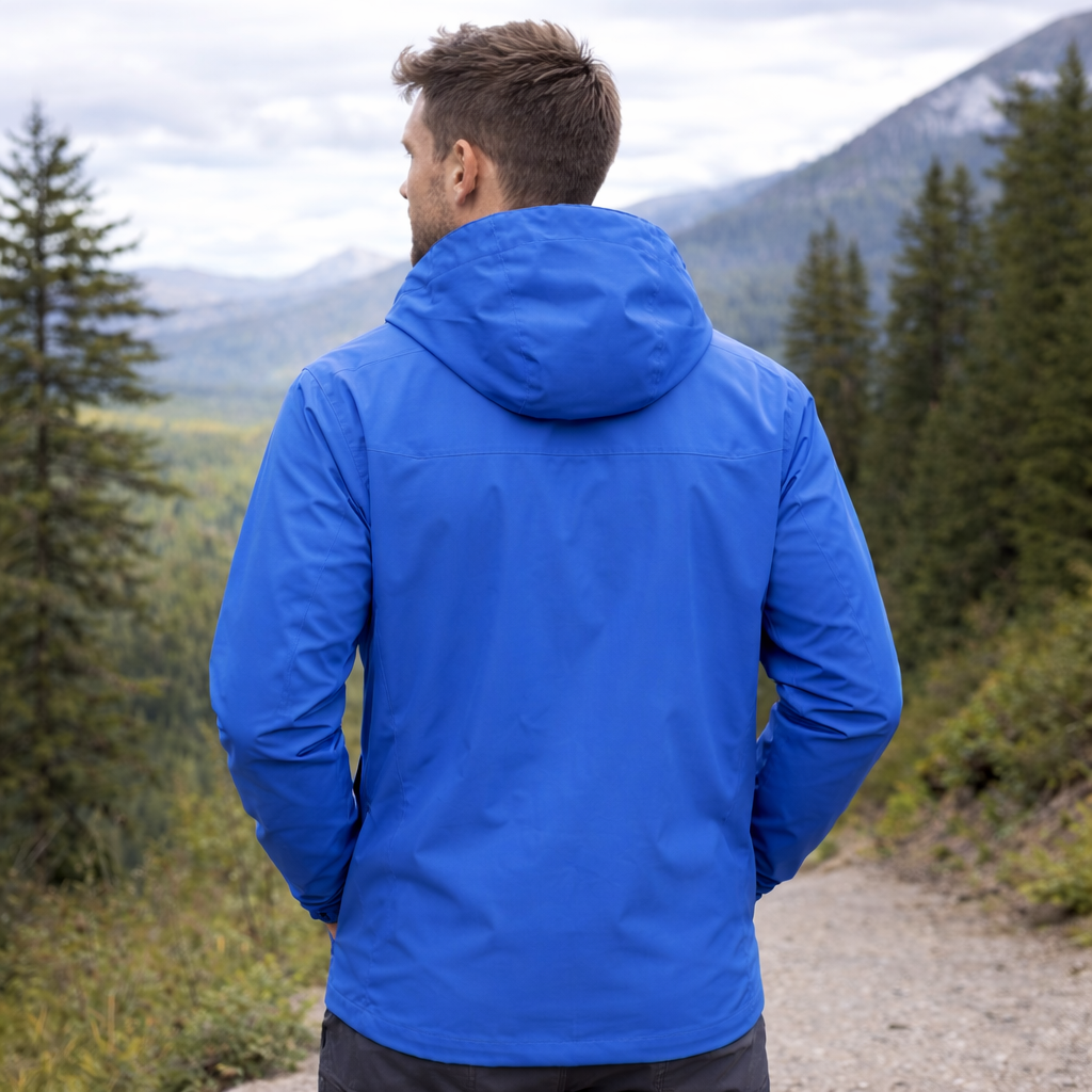 Leichte, wasserdichte Regenjacke mit Kapuze