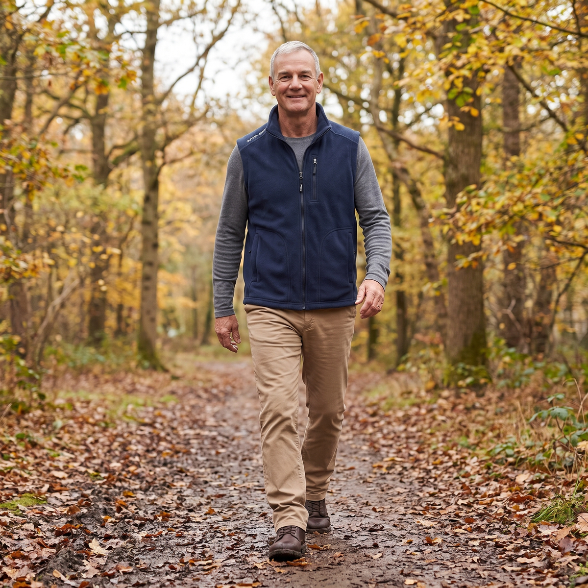 Herren Fleece-Weste mit vielen Taschen – Bodywarmer für Wandern und Outdoor