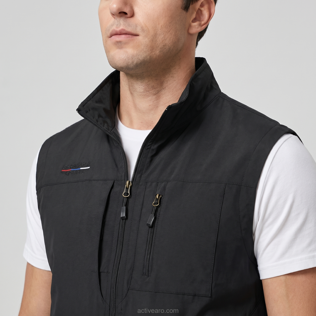 Leichte Outdoor-Weste mit vielen Taschen – schnelltrocknende Schicht