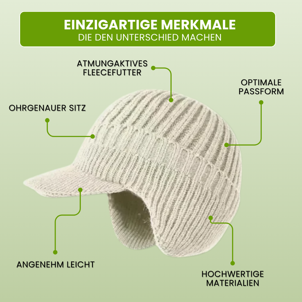 Fjordwarm – Skandinavische Mütze mit warmem Ohrenschutz