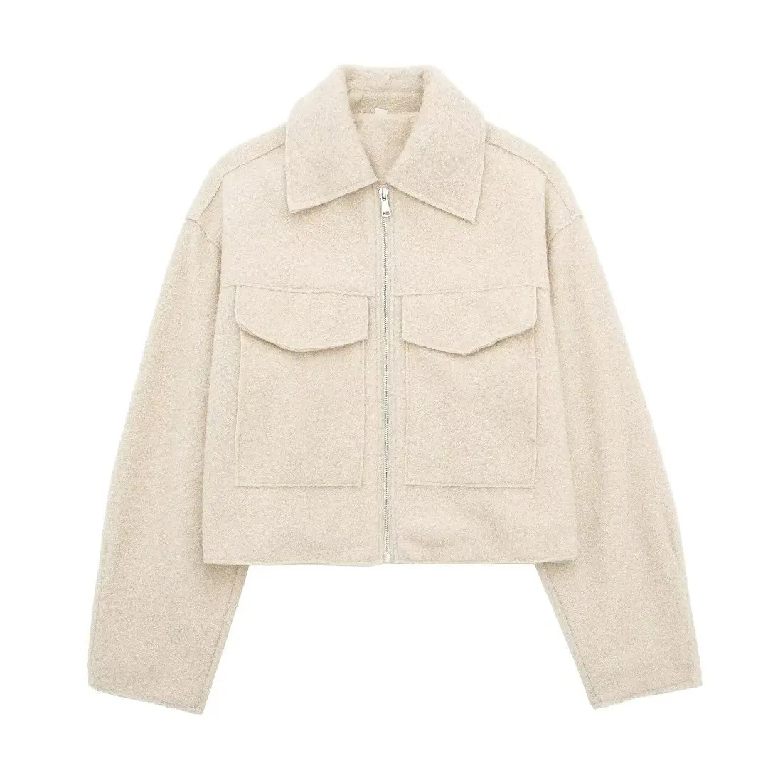 Damen Fleecejacke mit Reißverschluss – Westmere SoftWool Jacke mit Taschen