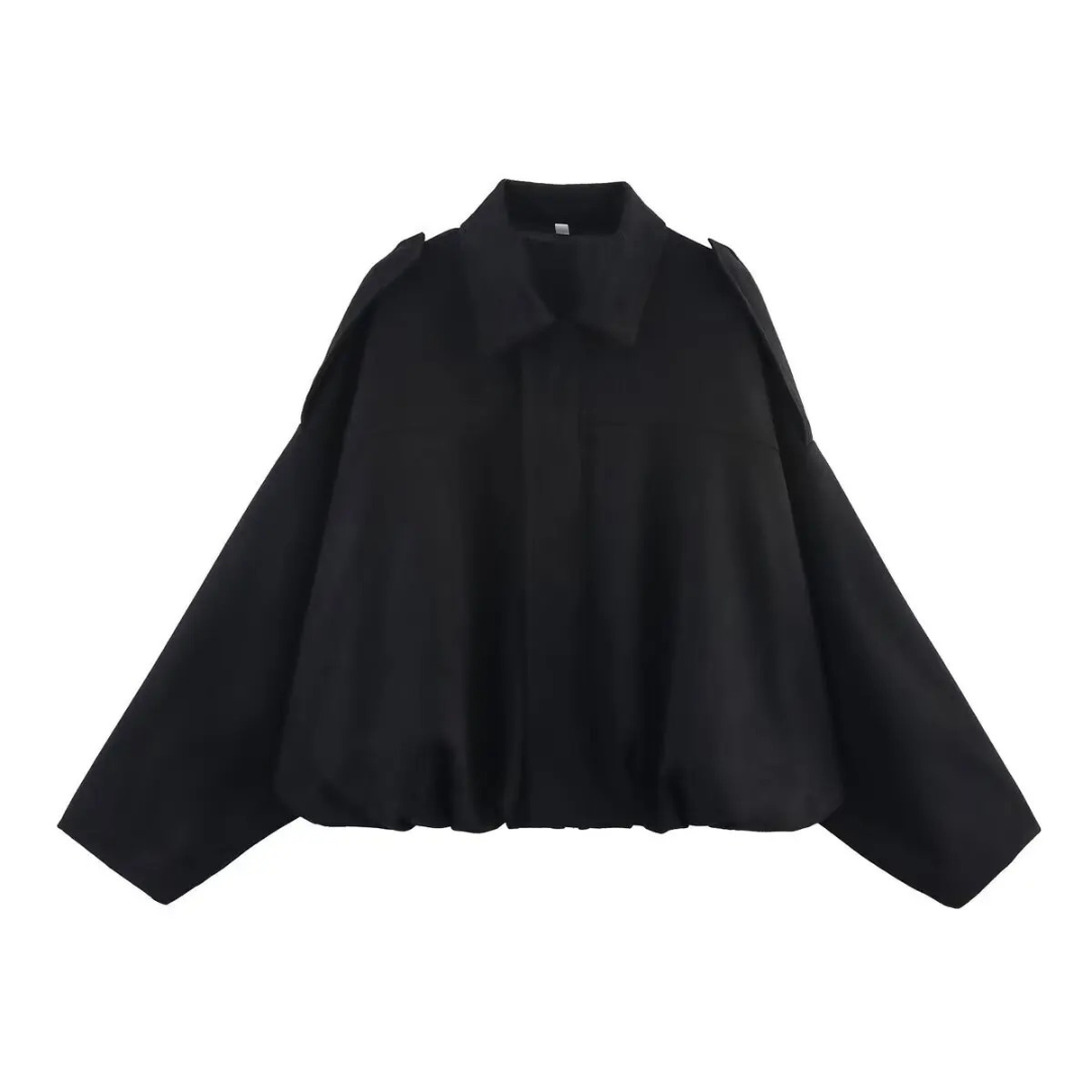 Damen Oversize Zip-Up Jacke – SoftFlow Urban Mantel
