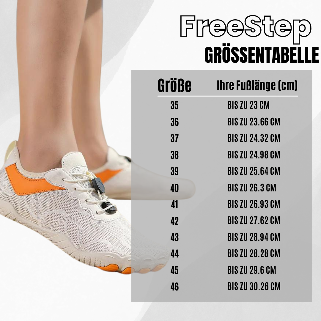 FreeStep - ergonomische, schmerzlindernde & wasserdichte Barfußschuhe