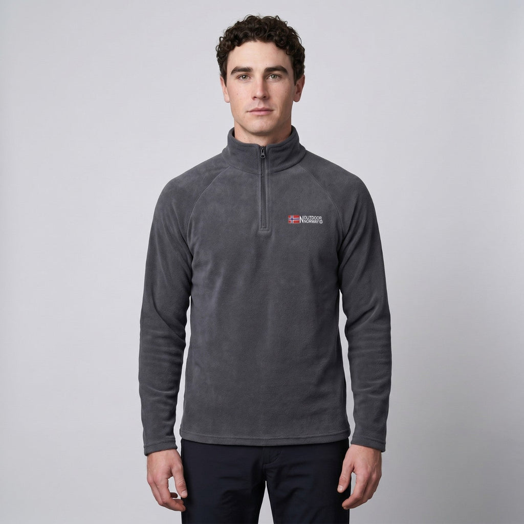 Herren Quarter-Zip Fleecepullover – leichter Fleece für Wandern und Camping