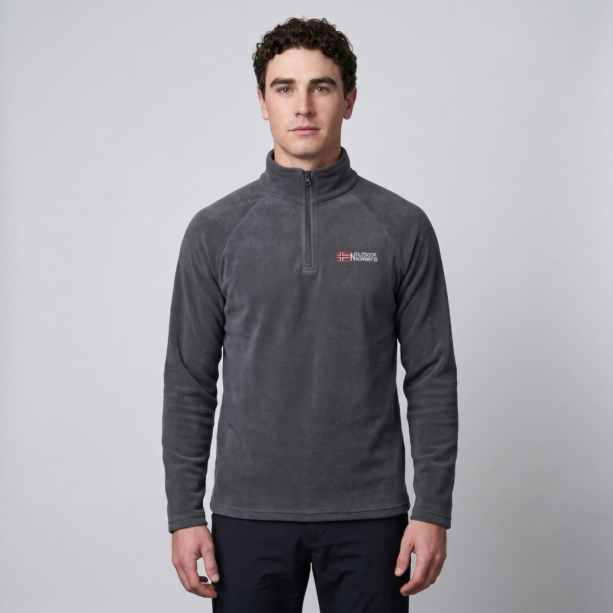 Herren Quarter-Zip Fleecepullover – leichter Fleece für Wandern und Camping