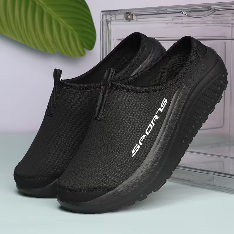 Damen-Komfort-Slip-on-Hausschuhe mit geschlossener Zehenpartie