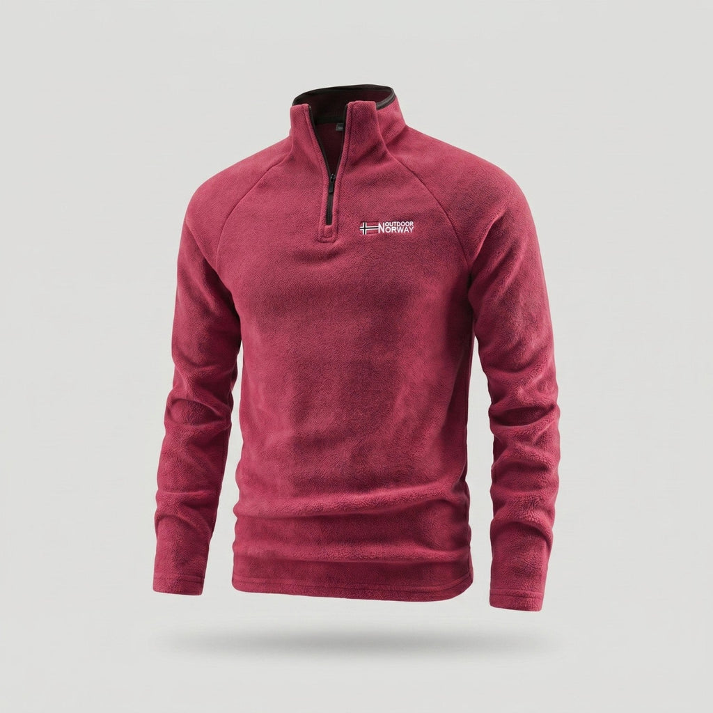 Herren Quarter-Zip Fleecepullover – leichter Fleece für Wandern und Camping