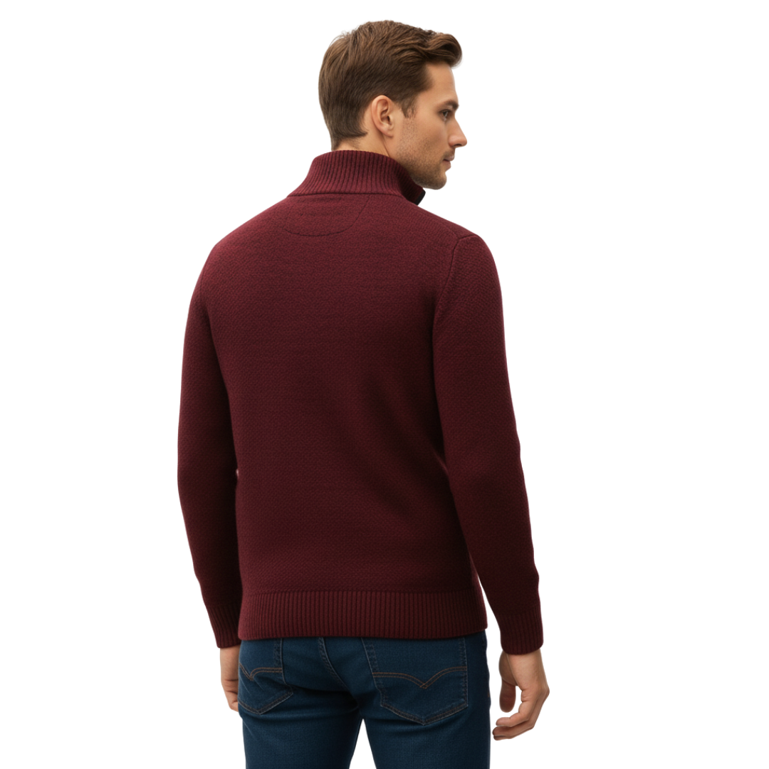 MerinoEdge Strickpullover mit Halb-Reißverschluss