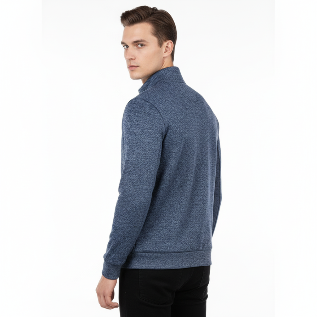 Herren Fleecejacke mit Reißverschluss – Thermo-Strick