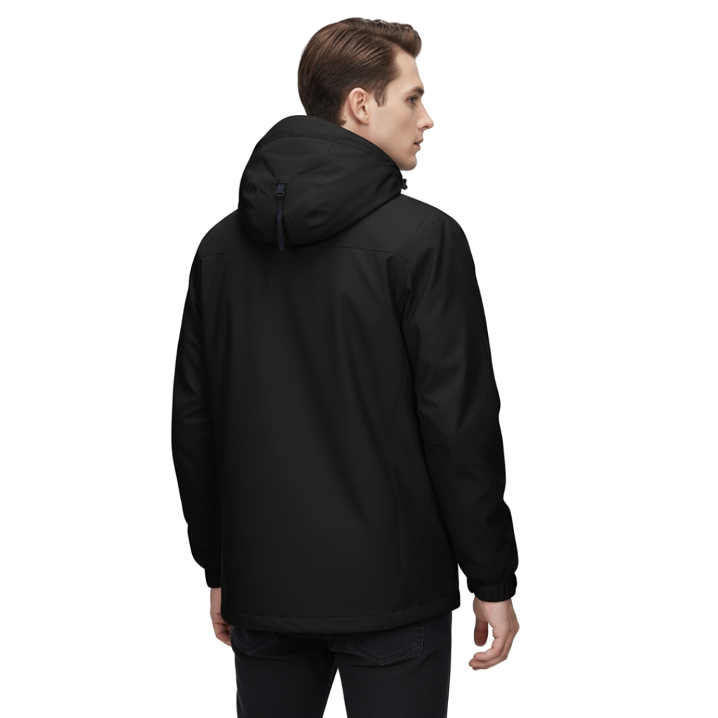 Wasserdichte Outdoorjacke für Herren – Mantel mit abnehmbarer Kapuze