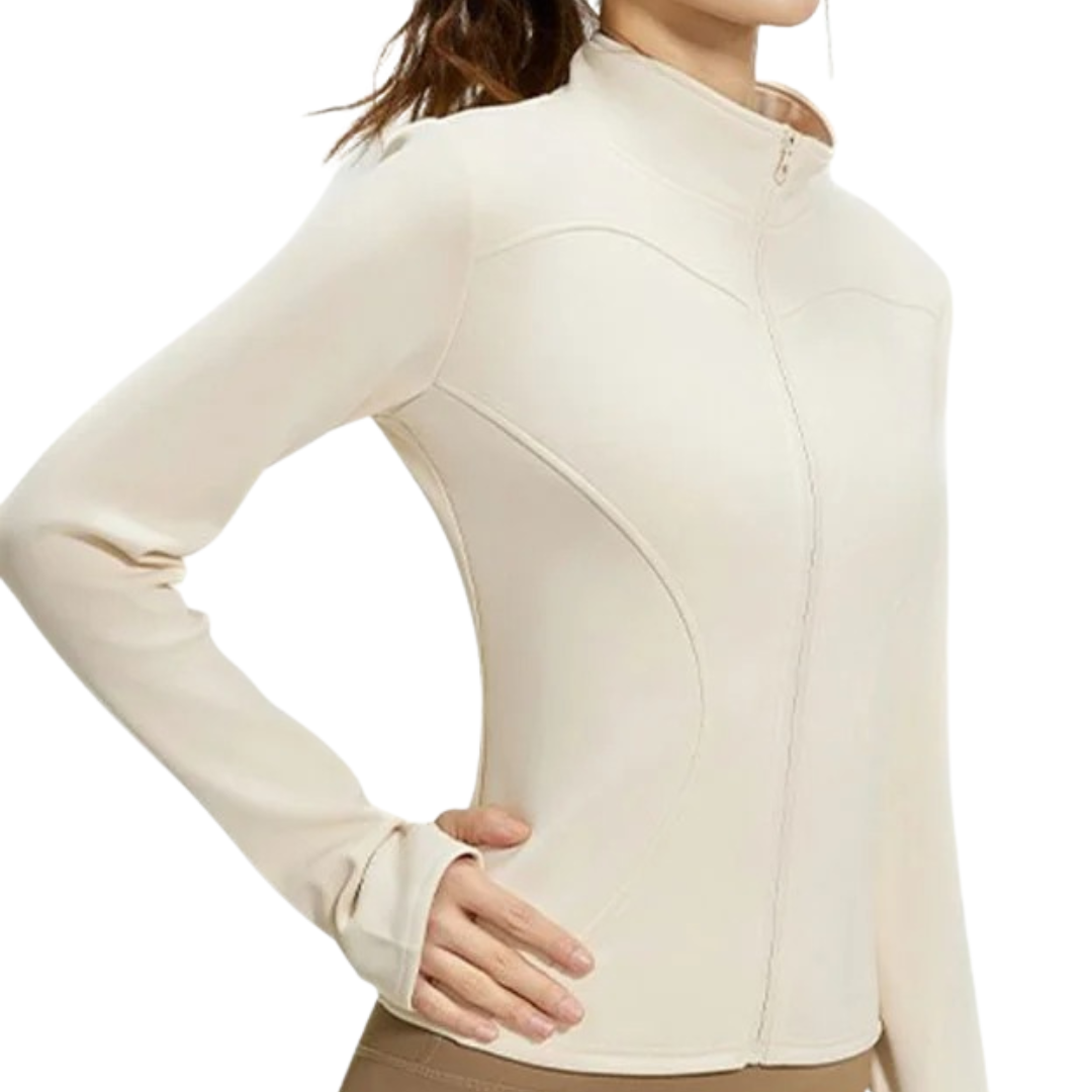 Thermiqurv Slim-Fit Jacke mit durchgehendem Reißverschluss