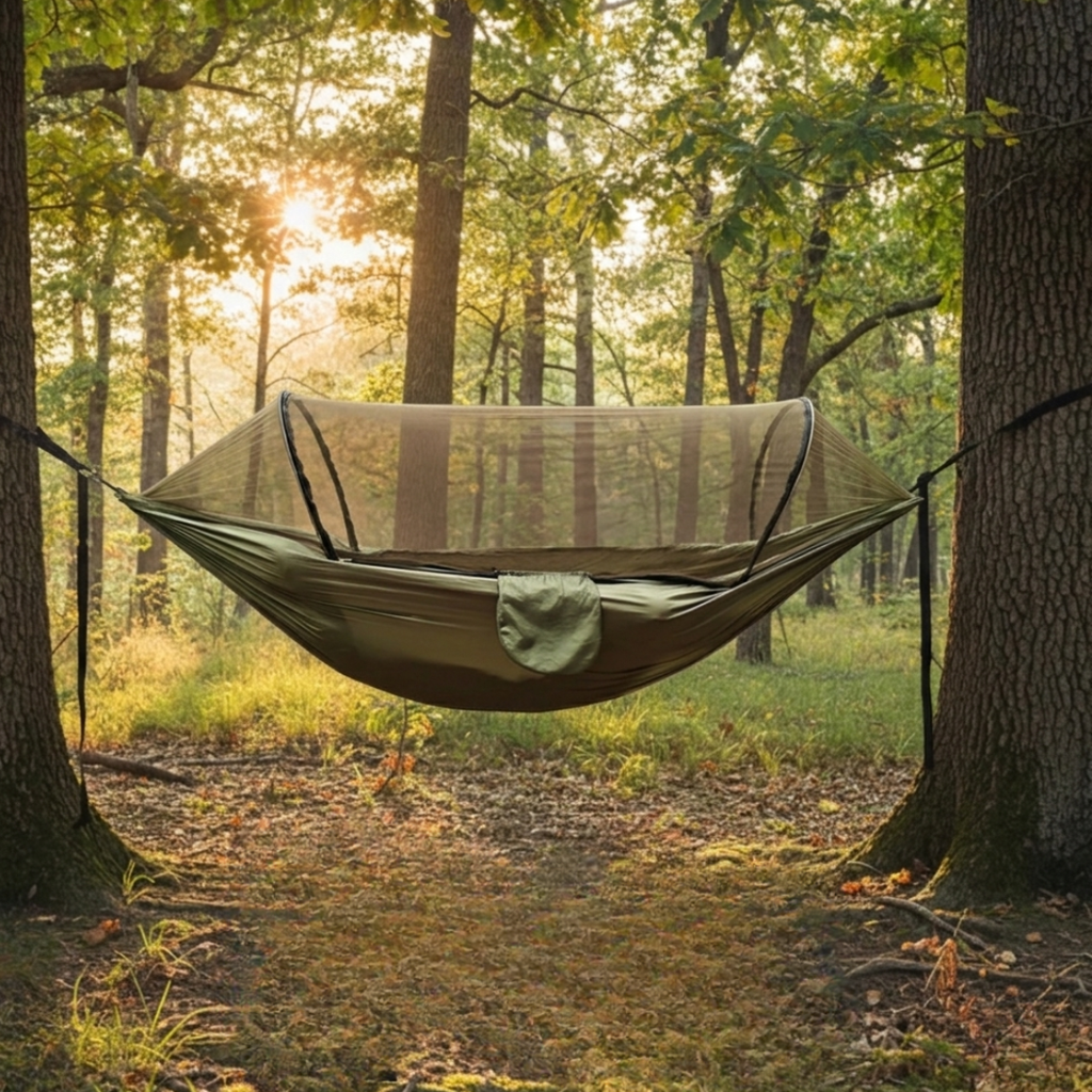 Camping-Hängematte mit Moskitonetz – BugFree AirCamp