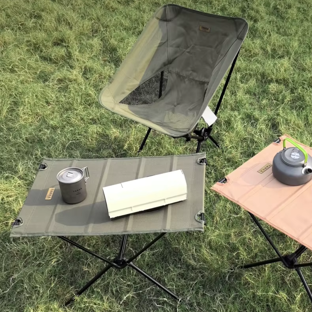 Faltbarer Stofftisch für Camping & Reisen – FlexTuch Tisch