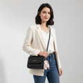 Kleine quadratische Schultertasche aus PU-Leder