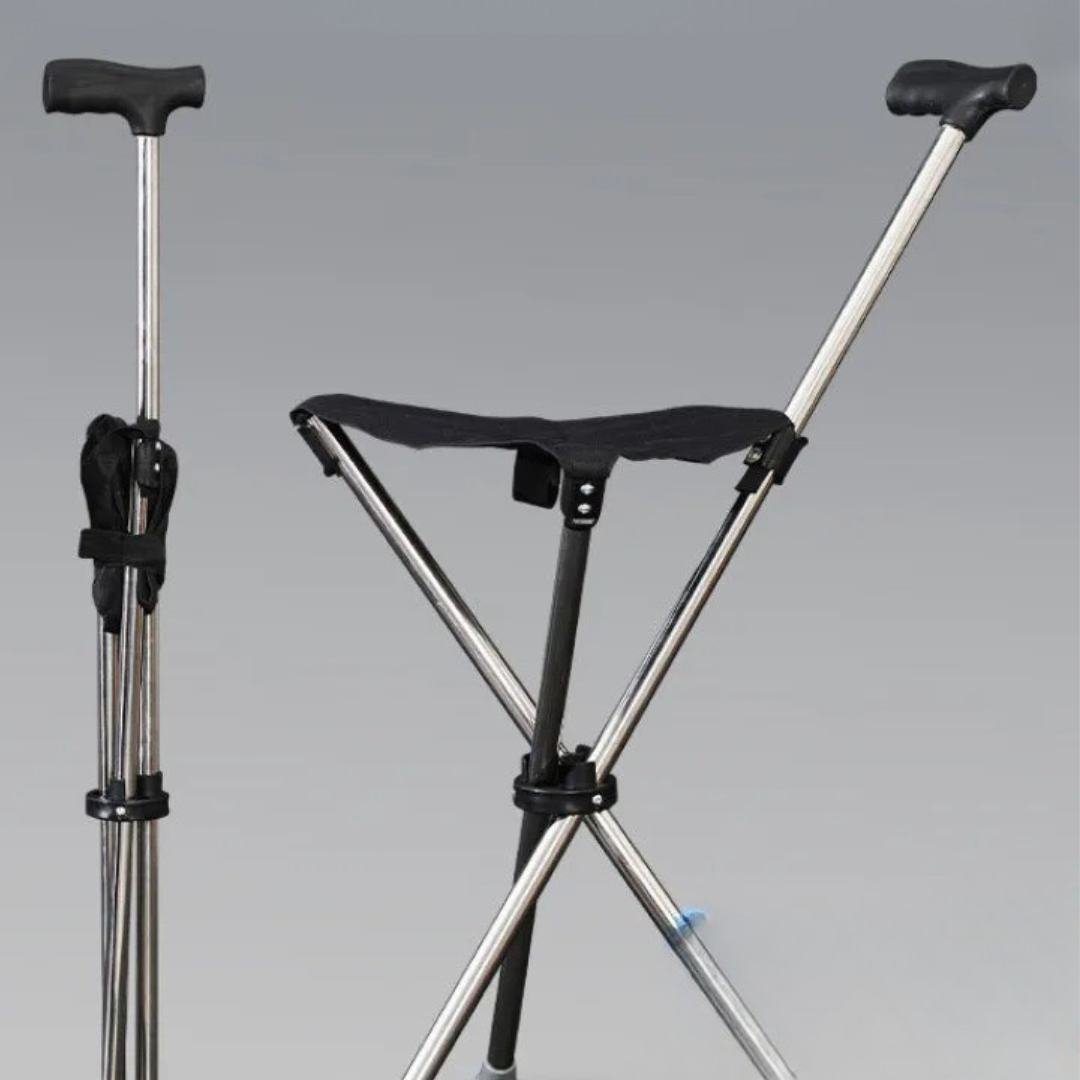 snoutatelier | Sitaraid Klappbarer Aluminium-Gehstock mit Sitz