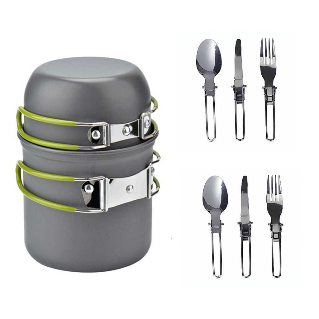 Kochgeschirr Set für Camping & Trekking (2 Personen) – KocherSet Duo