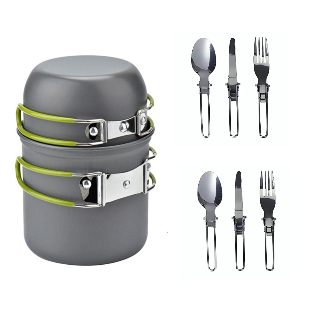 Kochgeschirr Set für Camping & Trekking (2 Personen) – KocherSet Duo