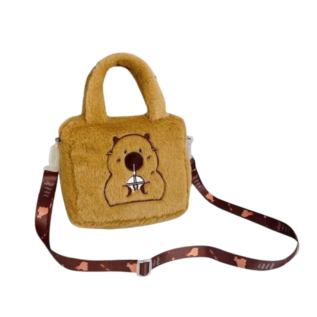 Capyraffy Plüsch-Rucksack aus Kunstfell