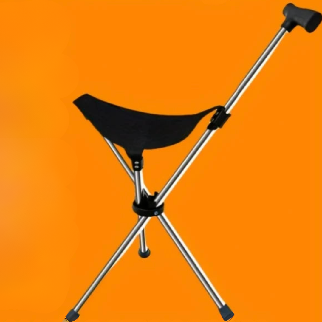 TrailRest 2-in-1 Klappstock mit Sitzbänkchen