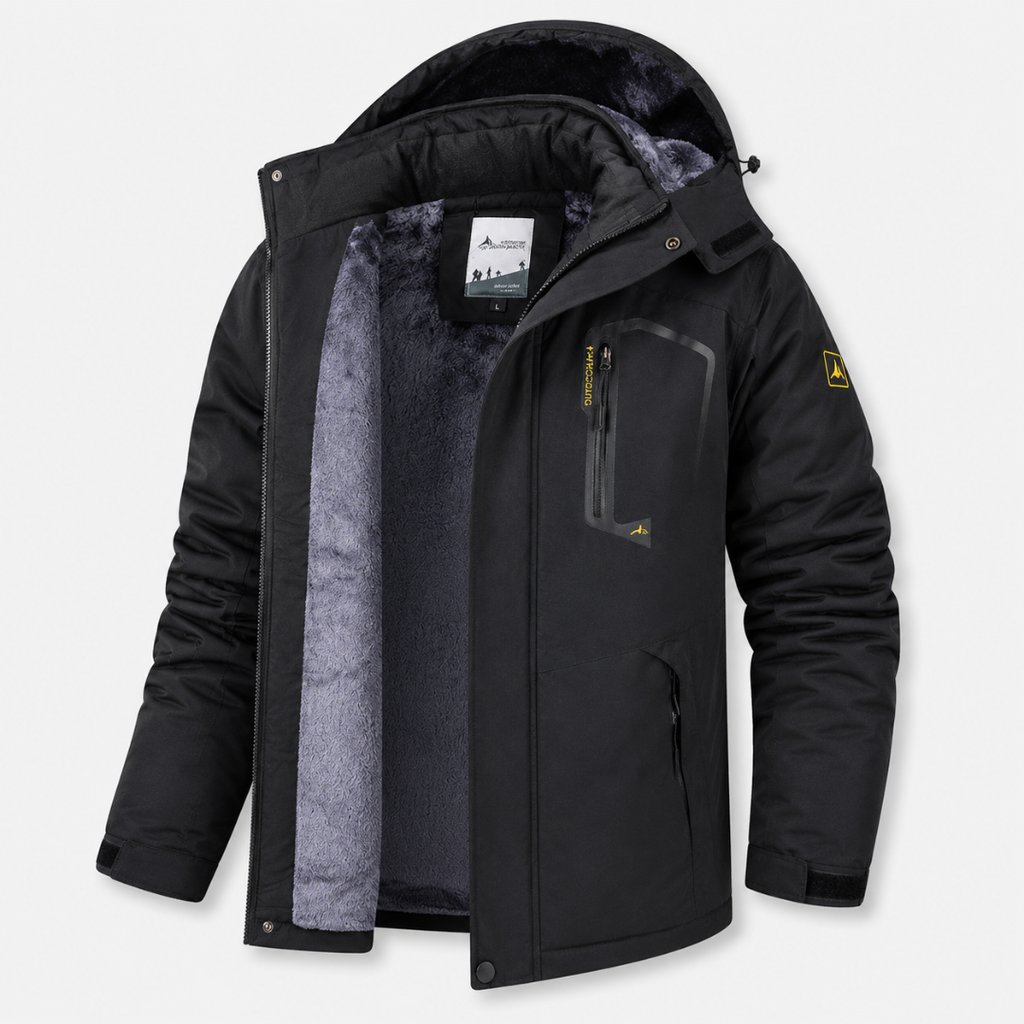 Wasserdichte Outdoorjacke für Herren – Mantel mit abnehmbarer Kapuze