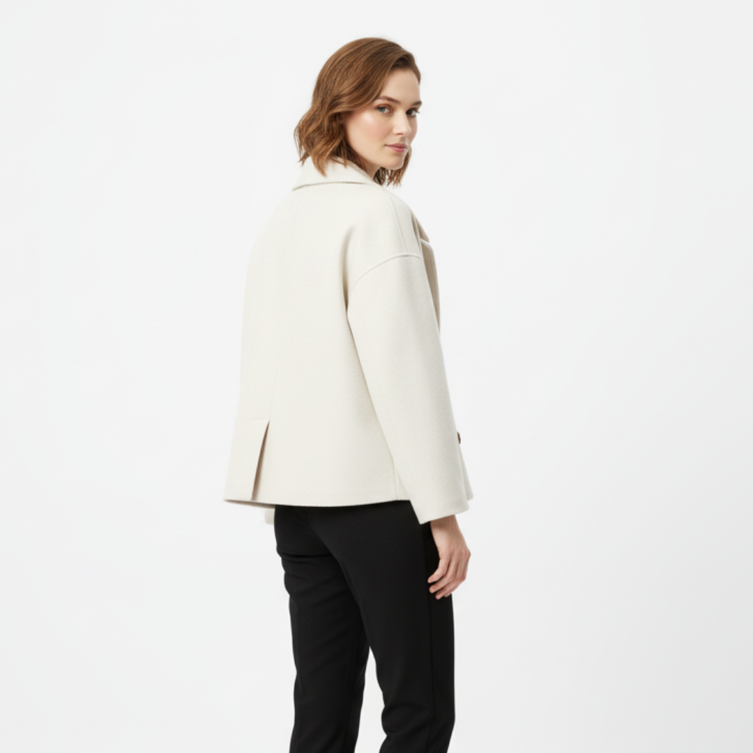 Damen Kurz geschnittener mantel – Vintage Zweireihige Jacke