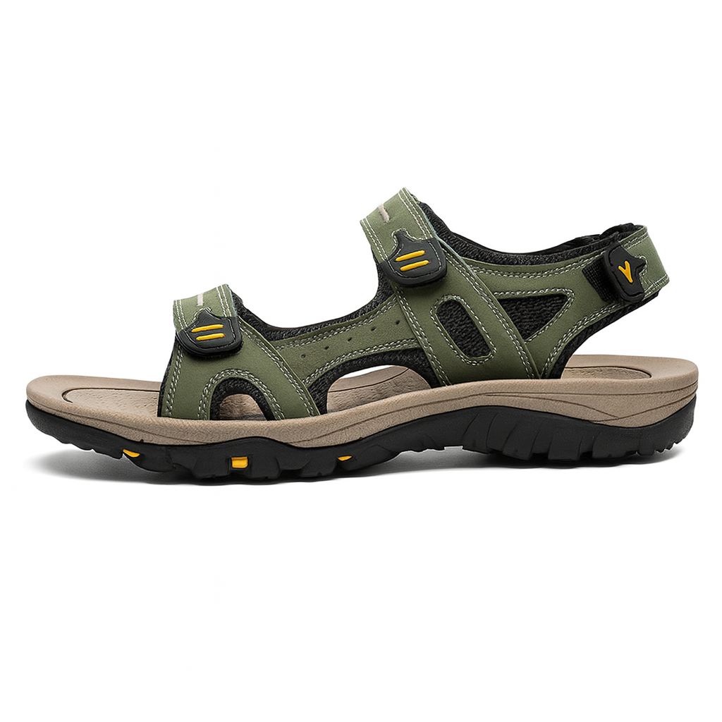 Herrensandalen mit breiter Zehenbox und Fußgewölbestütze