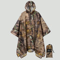 Camouflage Regenponcho – leicht, wasserabweisend, mit Kapuze