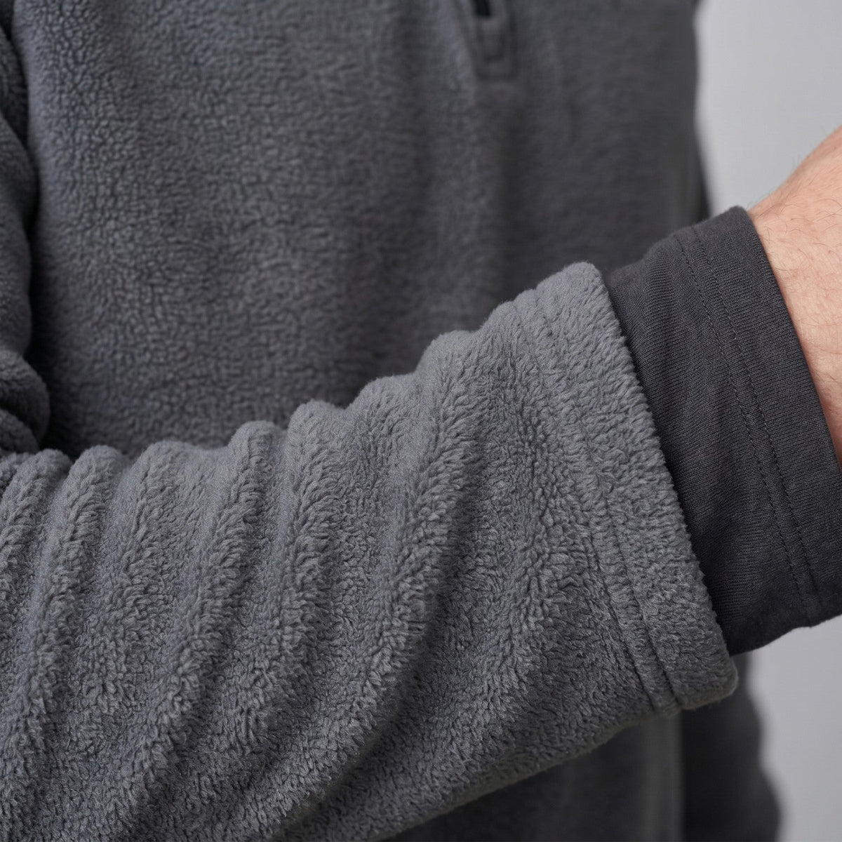 Herren Quarter-Zip Fleecepullover – leichter Fleece für Wandern und Camping