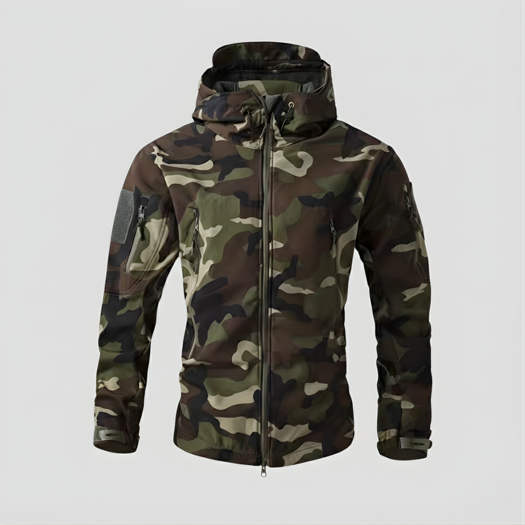 Herren Outdoor-Jacke mit Kapuze – leichte Zip-Schicht