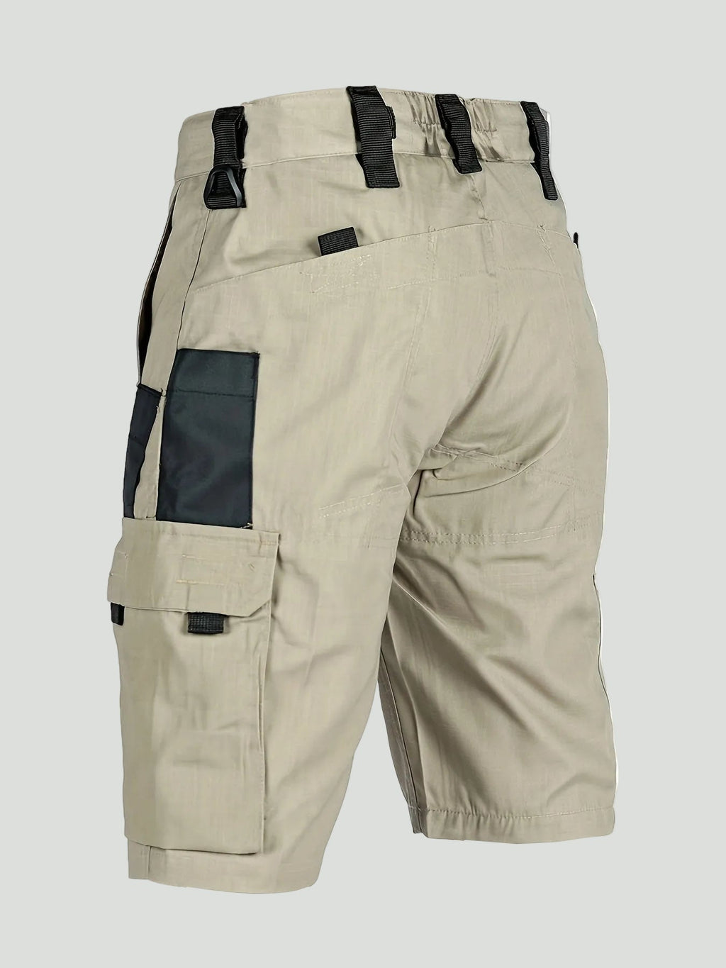 Herren Ripstop-Cargo-Shorts – lange Shorts mit Reißverschlusstasche
