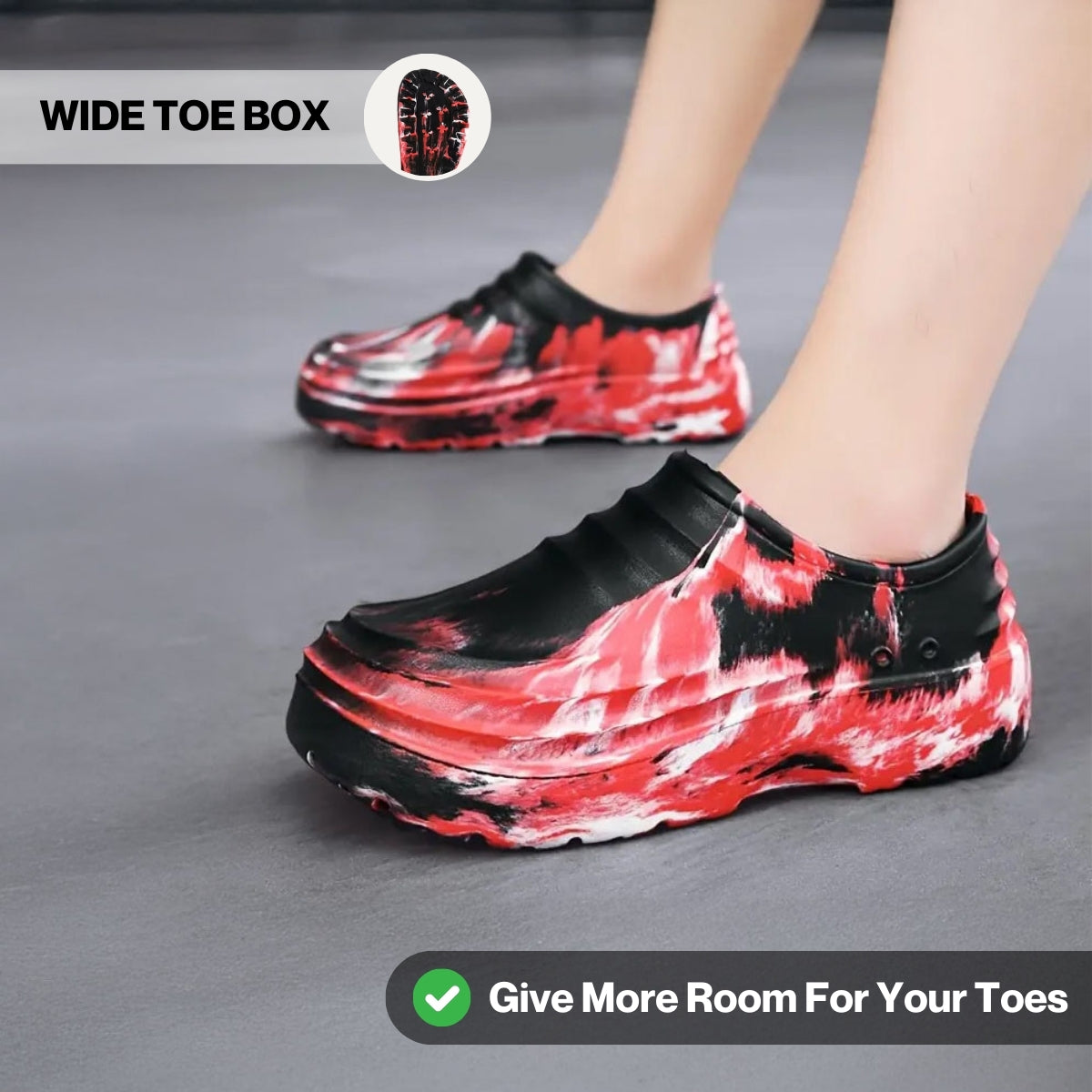 Comfort-Clogs mit Zero-Drop-Sohle und rutschfester Außensohle