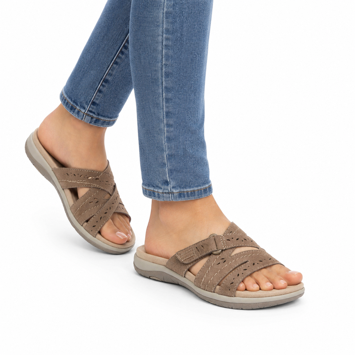 Damen-Sommer-Komfortsandalen mit weicher, verstellbarer Sohle