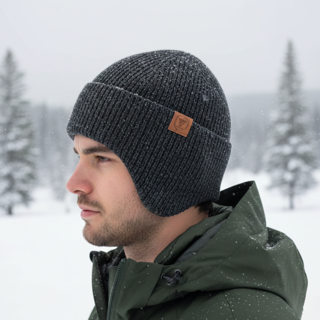 Winter Mütze mit Ohrenklappen & Fleecefutter – NordPeak Beanie