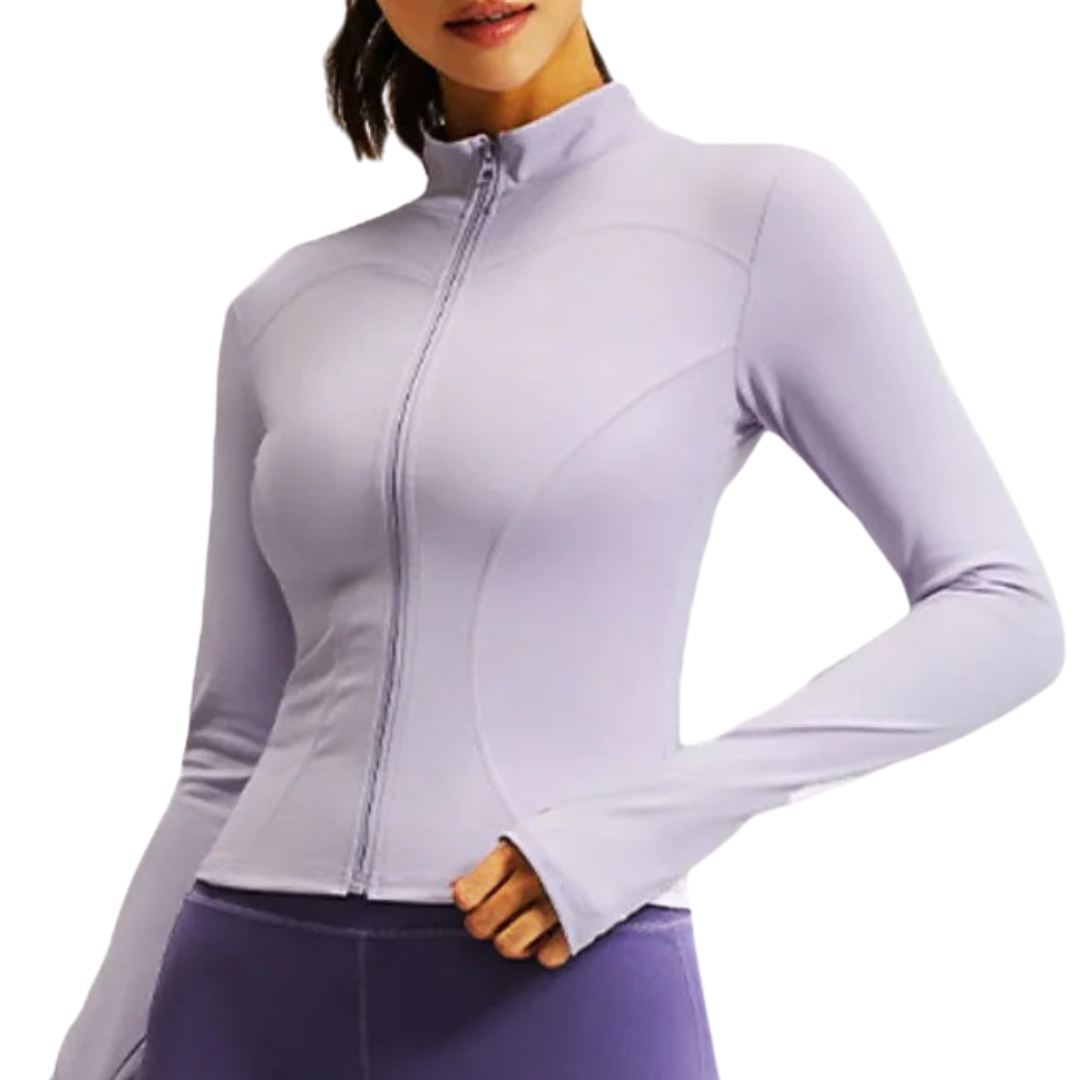 Thermiqurv Slim-Fit Jacke mit durchgehendem Reißverschluss