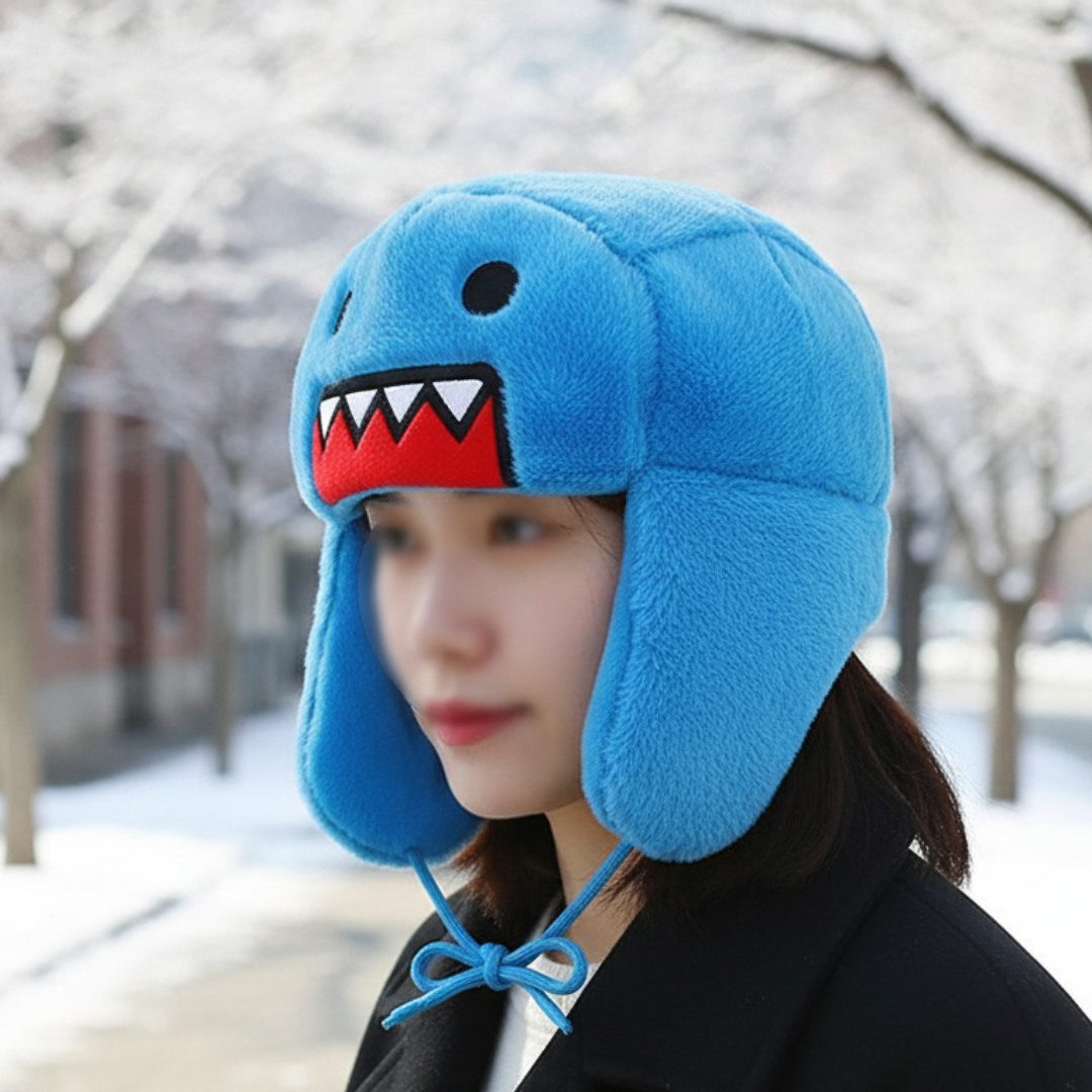 Mütze mit Ohrenklappen & Cartoon-Design – FrostBite Earflap Hat
