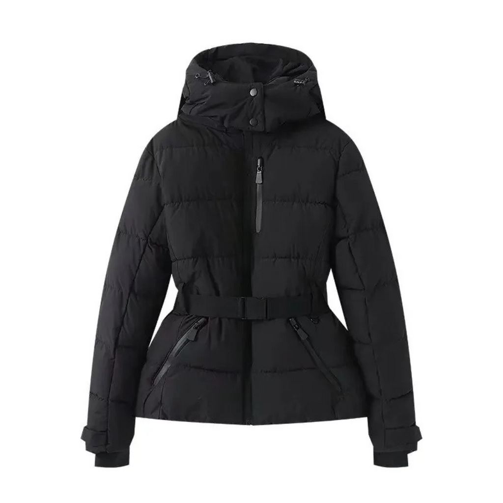 Damen Winterjacke mit Kapuze & Gürtel, winddicht & warm – Nordspur ArcticBelt Coat