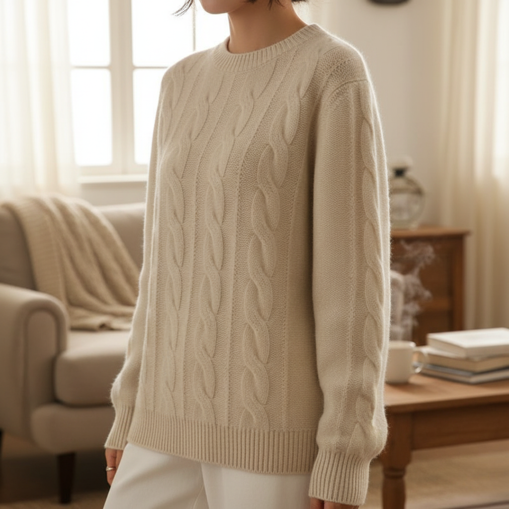 SoftKnit Zopfpullover
