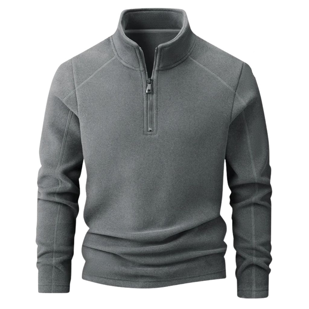 Herren Langarmshirt mit halbem Reißverschluss