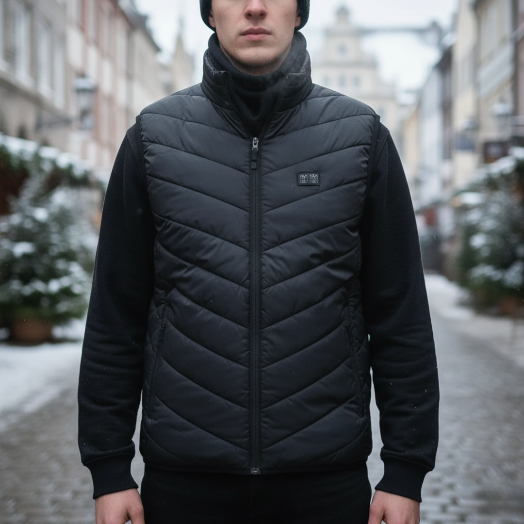 Beheizte Weste mit 9-21 Heizzonen & USB-C – für Damen & Herren