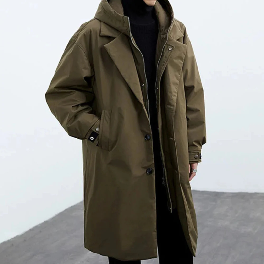 Winddichte Herbstjacke mit Kapuze – StormGuard Coat
